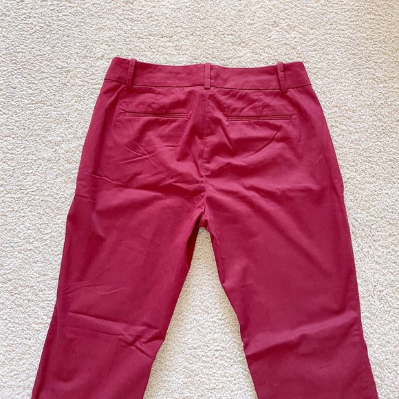 NWOT maroon J crew Cafe Capri pants size 0 - Picture 12 of 14